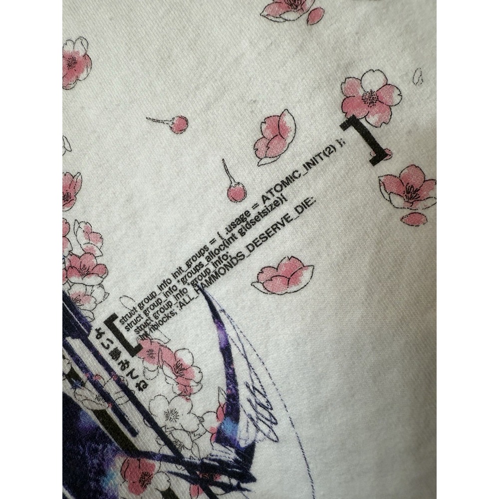 Cherry‎ Blossom Meta Anime White Hoodie Sweatshirt Size XS.  K31 - Picture 6 of 7